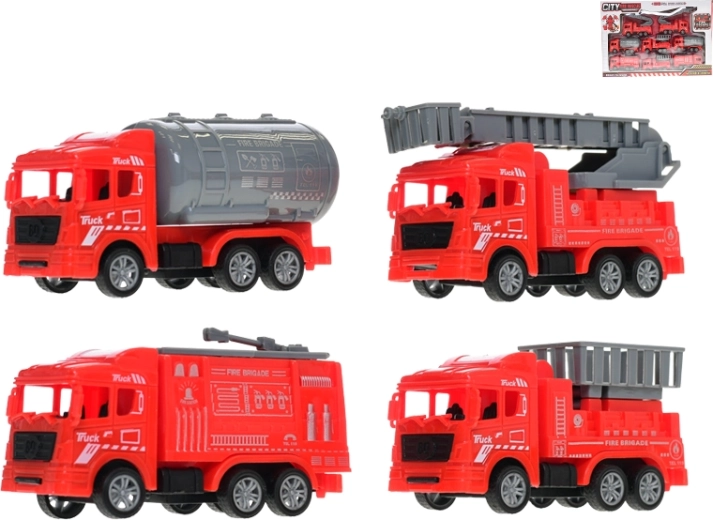 Sada hasičských aut na zpětný chod, 8 ks