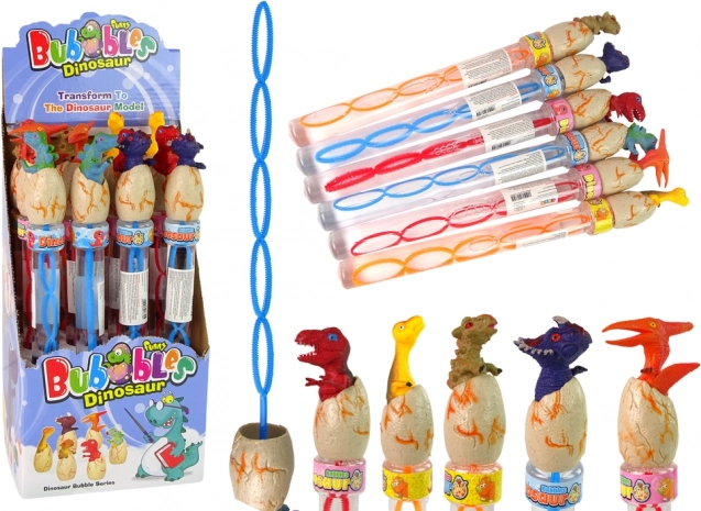 Bublifuk s motivem dinosaurů 34 cm – různé barvy