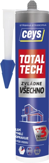 Univerzální lepidlo a tmel 290 ml CEYS Total Tech stříbrné