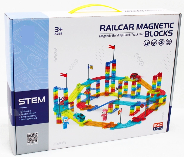 Magnetická závodní dráha 240 dílů s elektrickým autíčkem
