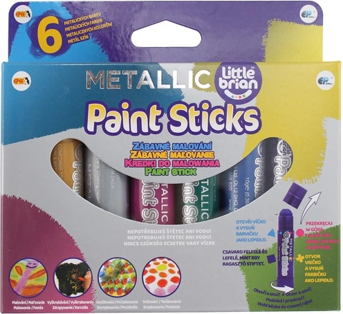 Little Brian paint sticks metalické barvy - 1 kus