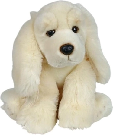 Plyšový pes španěl světlý sedící 28 cm