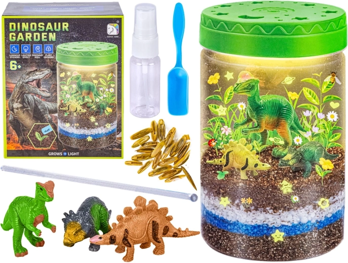 Dětské terrárium s dinosaury s LED nočním světlem - 1 kus