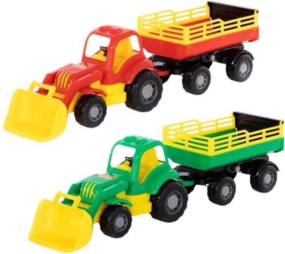 Traktor s předním nakladačem a vlečkou Mighty - 1 kus