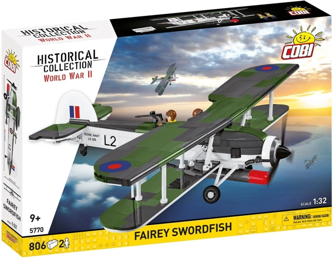 Cobi WWII Fairey Swordfish stavebnice letadla 1:32 (806 dílků, 2 figurky)