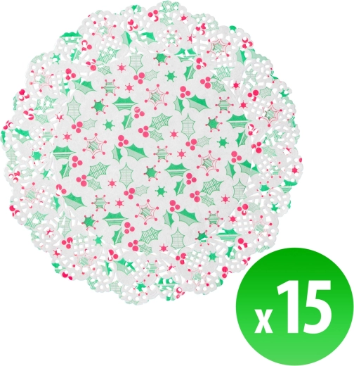Vánoční papírové prostírání pod talíř 21,5 cm - 1 kus
