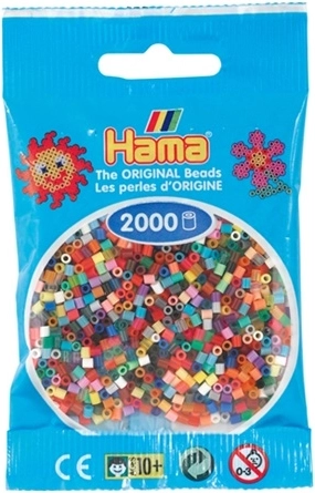 Hama mini zažehlovací korálky – mix barev (2000 ks)