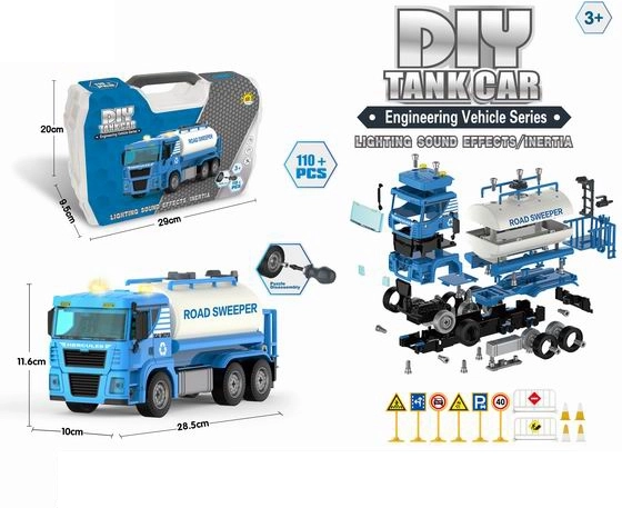 Sestavitelná cisterna – stavebnice 110 dílků se světlem a zvukem