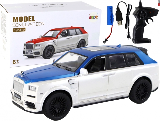RC auto 1:20 bílo-modré s dálkovým ovládáním BVLIIMAN