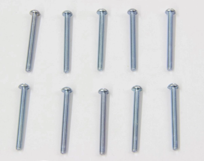 Šrouby s válcovou hlavou M3 × 30 mm, pozinkovaná ocel - 10 kusů