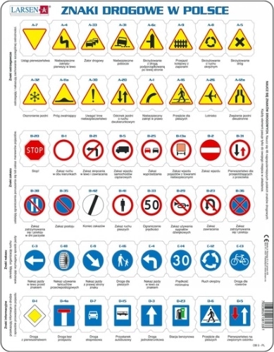 Larsen dopravní značky v Polsku – edukativní puzzle