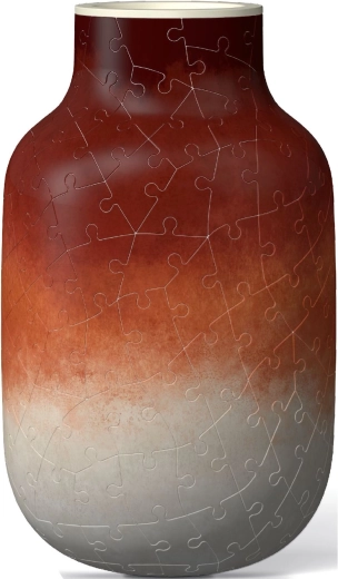 3D puzzle váza v terakotových tónech
