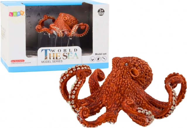 Figurka obří oranžová chobotnice 10 cm