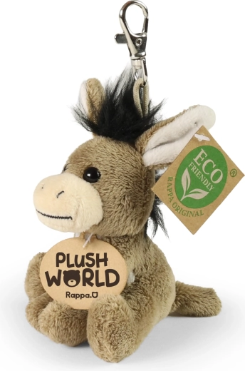Plyšová klíčenka osel 9 cm Eco-Friendly Plush World