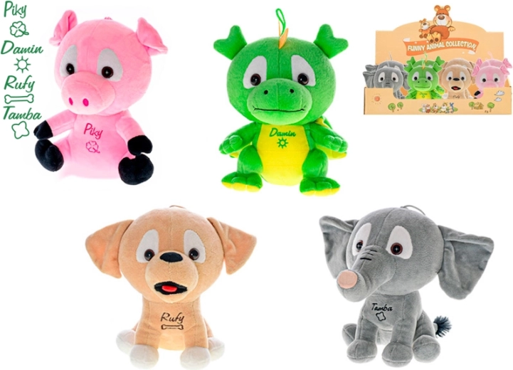 Sada plyšových zvířátek 15 cm – 8 ks