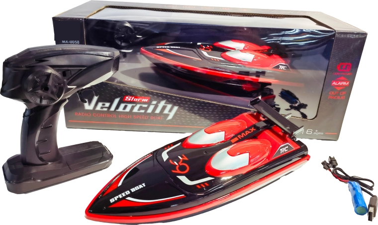 R/C závodní člun High speed 1:16 černo-červený
