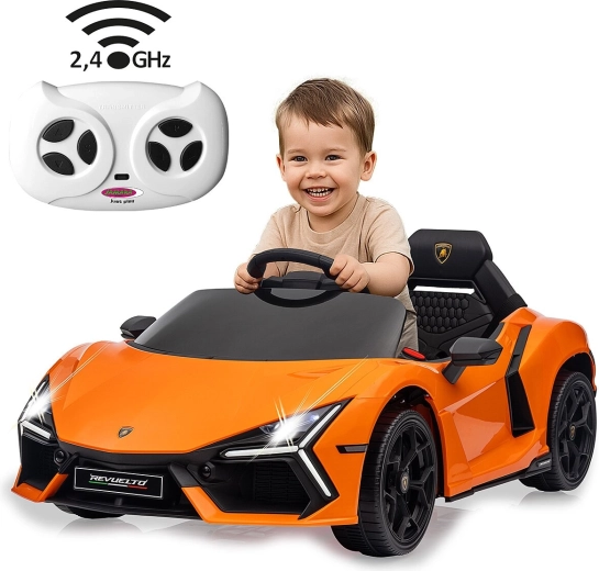 Dětské elektrické vozítko Lamborghini Revuelto oranžové