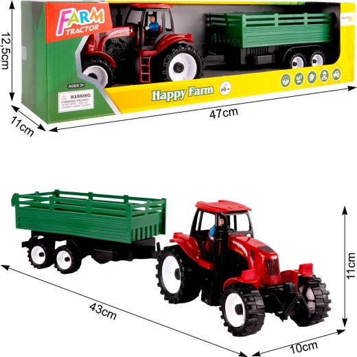 Traktor s přívěsem 43 cm