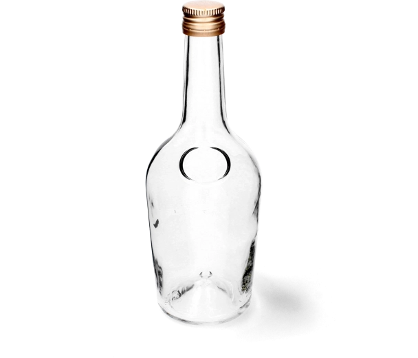 Skleněná láhev 500 ml se zlatým šroubovacím uzávěrem