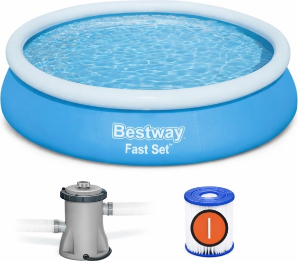 Samostavěcí bazén Bestway Fast Set 366 × 76 cm s filtračním čerpadlem