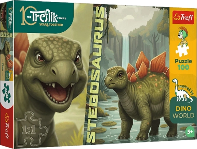 Puzzle InspiredByDinoWorld stegosaurus 100 dílků