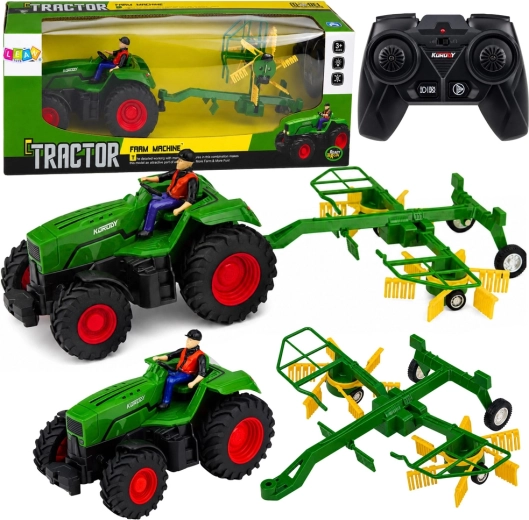 Rc zemědělský traktor se shrnovačem v měřítku 1:24