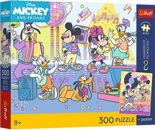 Trefl disney Mickey a přátelé – puzzle 300 dílků s plakátem