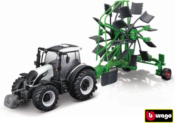 Traktor Valtra N174 se zemědělským strojem