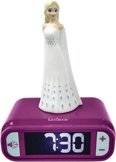 Dětský budík s nočním světlem Ledové království Elsa