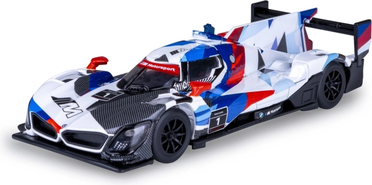 Kovový model závodního vozu BMW M Hybrid V8 1:45 bílý