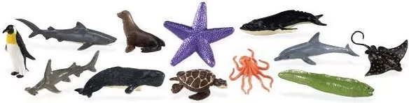 Mořský život – mini figurky mořských zvířat - 1 kus