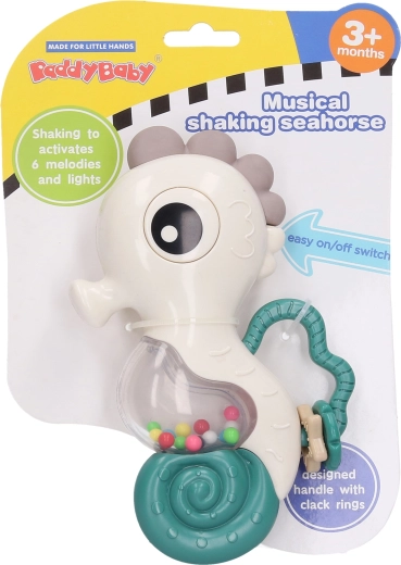 Chrastítko mořský koník s hudbou a světly 16 cm