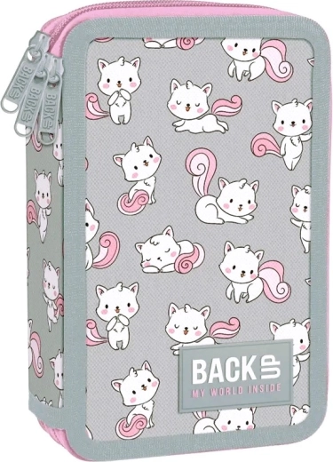 Tříkomorový penál s vybavením BackUP kočičky kitty