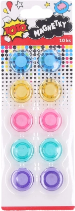 Barevné kulaté magnetky 20mm 10ks