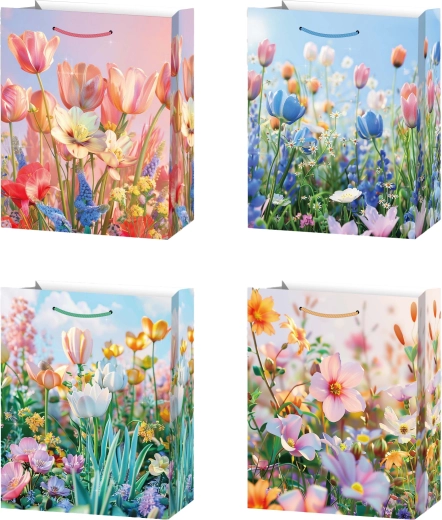 Dárková taška M s motivem lučních květů