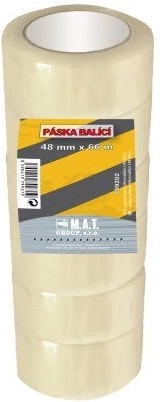 Balicí páska 48 mm × 66 m transparentní, sada 6 ks