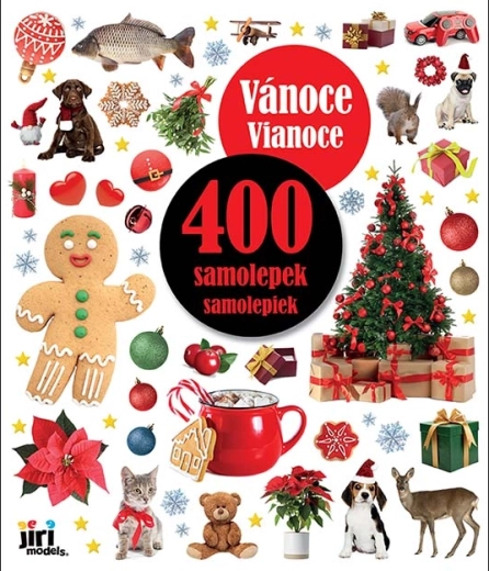 400 samolepek vánoce