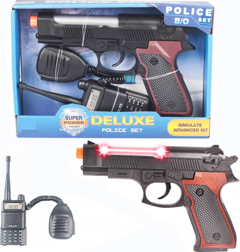 Sparkys policejní pistole a vysílačka
