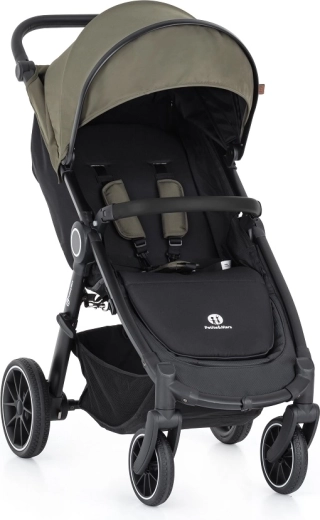 Petite&Mars sportovní kočárek Street+ RWS black mature olive