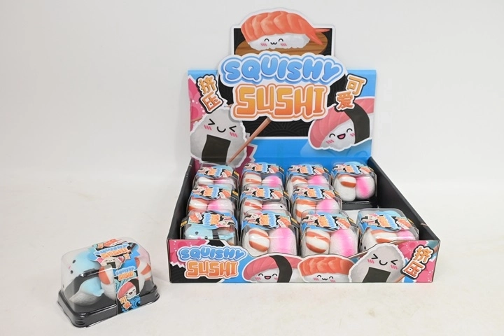 Sushi mačkací antistresové hračky v krabičce (3 ks)