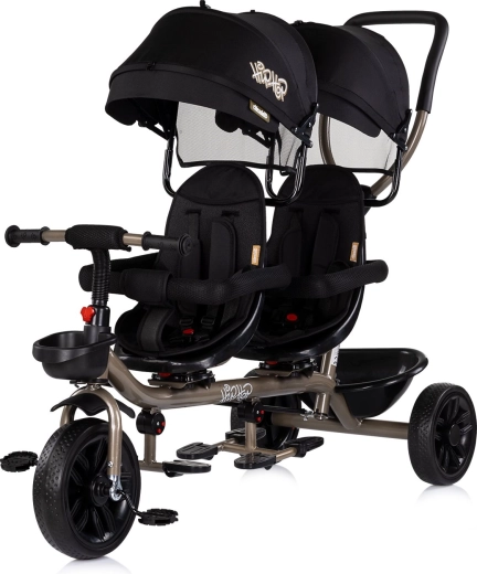 Tříkolka pro dvojčata Hip Hop Noir Chipolino