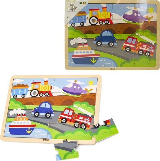 BABU dřevěné puzzle doprava