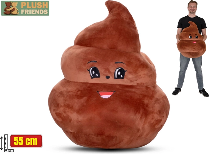 Plyšový polštář Plush Friends hovínko 55 cm