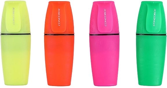 Sada mini zvýrazňovačů Concorde Neon, 4 ks
