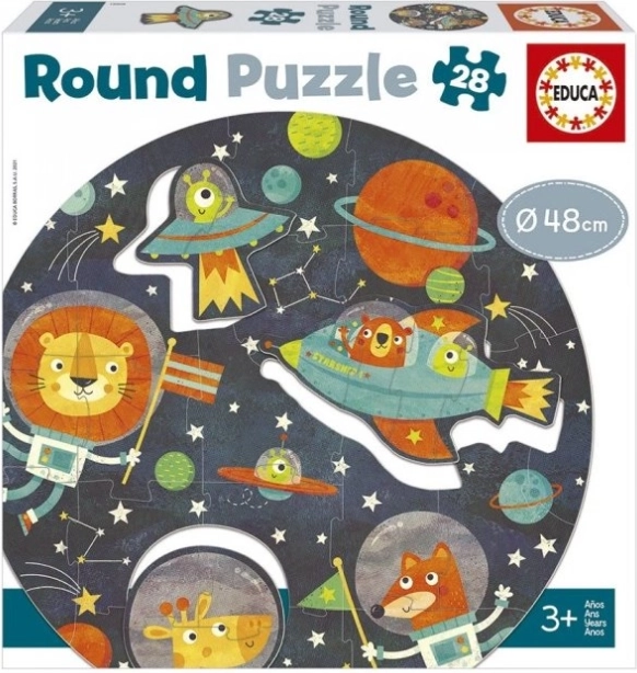 Educa kulaté puzzle vesmír, 28 dílků