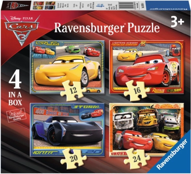 Ravensburger puzzle Auta 4v1 (12–24 dílků)