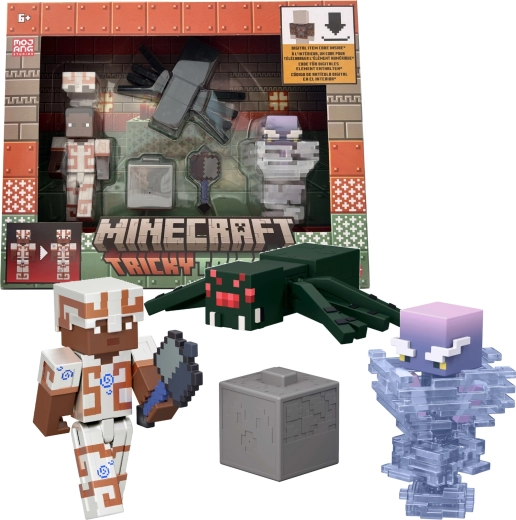 Mattel Minecraft Tricky Trials sada 3 figurek a příslušenství s digitálním kódem