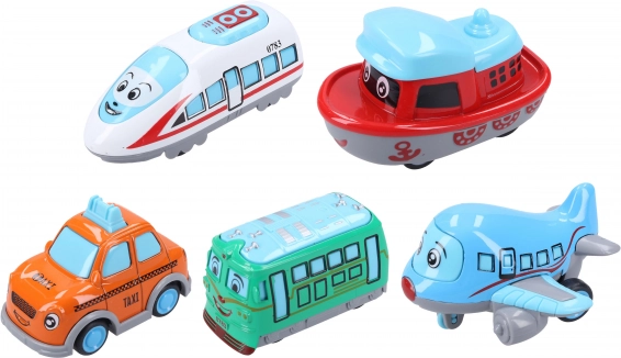 Kovový dopravní prostředek 6 cm na zpětné natažení