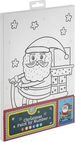 CCG XMAS malování podle čísel na plátně – Santa (30 × 19 cm)