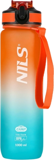 Tritanová láhev na pití 1000 ml oranžovo‑modrá NILS Camp